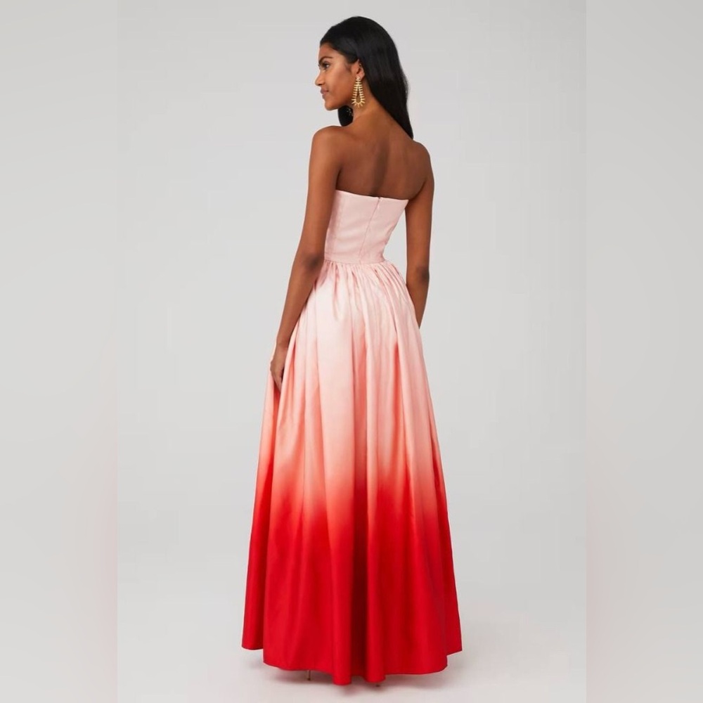 SAU LEE Teigen Gown In Blush Red Ombre, brand new, never worn, no flaws. - Picture 15 of 15